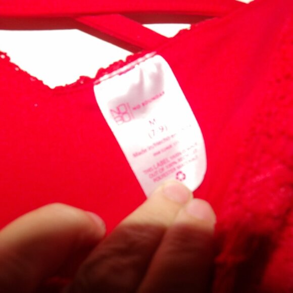 NoBo Lace/Floral Maxi Dress Open Skirt With Shorts Dress Sz M - Picture 6 of 6